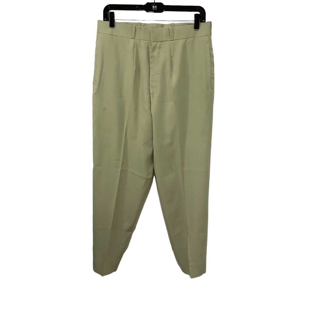 Custom Made Mint Light Green Pleated Trousers Dress Pants Suit Separate Size M